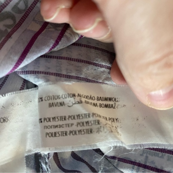 Desigual Mens Button Shirt Striped Long Sleeve Regular Fit Italian Fabric Sz S - Picture 9 of 12